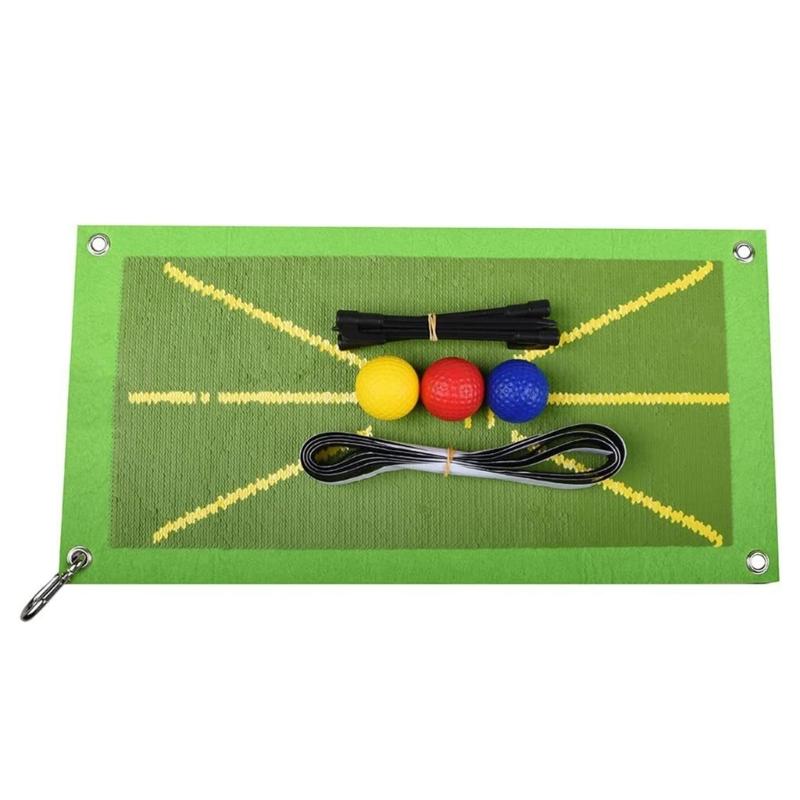 Golf Hitting Swing Mat Clearly Shows Impact Trace for Backyard Indoor Outdoor Batting Trajectory Direction Detection Pad B
