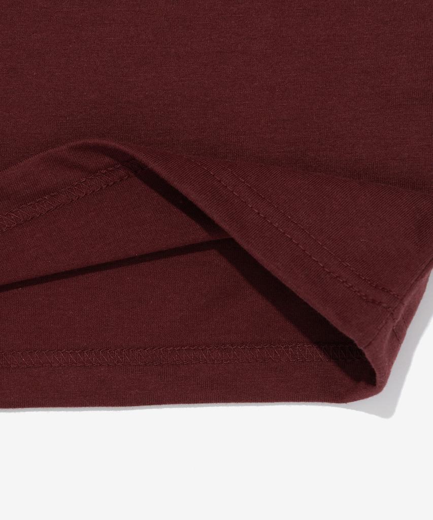 SEOUL APPAREL Bold Lettering Logo Short Sleeve T-Shirt (Wine)
