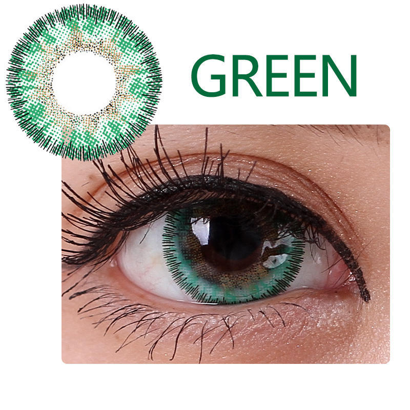 Очаровательный макияж глаз Красочные контактные линзы коричневый — фото 4