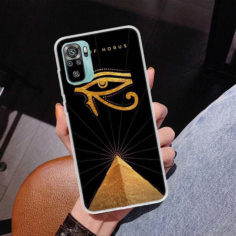 Egypt Nefertiti Anubis Ankh Cover Phone Case For Xiaomi Redmi Note 10 Pro Max 10S 9 9S 9T 8 8T 11T 11S 11 5G 11E 7 6 5 4X Coque