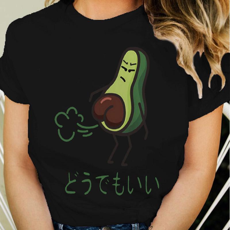 Summer Tshirt Women Cute Avocado Yoga Kawaii Clothes Ladies Tees Tops Graphic Printed Streetwear Kawaii T Shirt Female T-Shirt