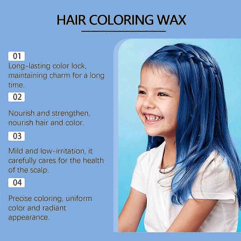 Wiieey Blue Children's Color Hair Cream Plant Extract Maintenance Diy Color Hair Care Color Beauty Pomade