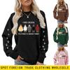 Womens Loose Fit Long Sleeve Crewneck Sweatshirt With Fun Arm Print I Raise Chickens Graphic Cotton Blend Comfort Top