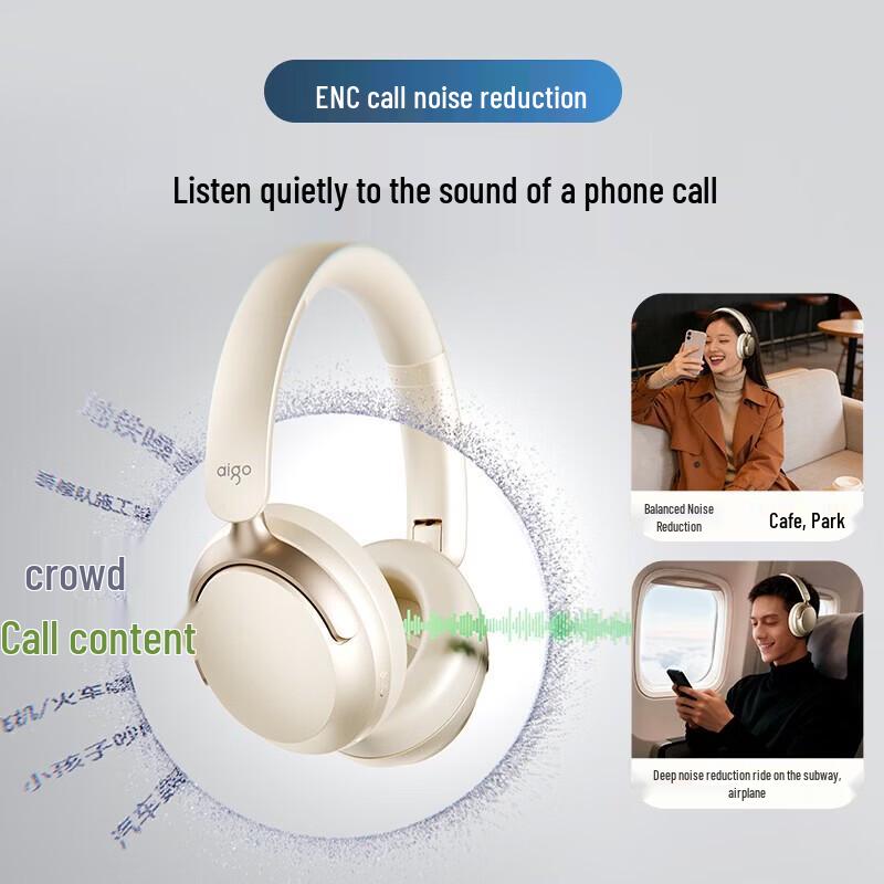 aigo WE500 ANC AI Translation Wireless Headphones