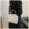 New Fashion Spring New Simple Ins Diamond Tote Bag Large Capacity Shoulder Messenger Bag Women's Bag