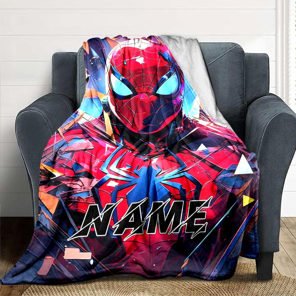Custom Name Iron Man: Hero's Journey Blanket for Couch & Bed, Plush Cozy Fuzzy Blanket Super Soft & Warm Blankets for Fall and Winter. 090810