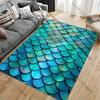 Colorful Iridescent Fish Scales Carpet Yoga Living Room Room Decor Children's Crawling Mat Doormat Area Rug Games Mat