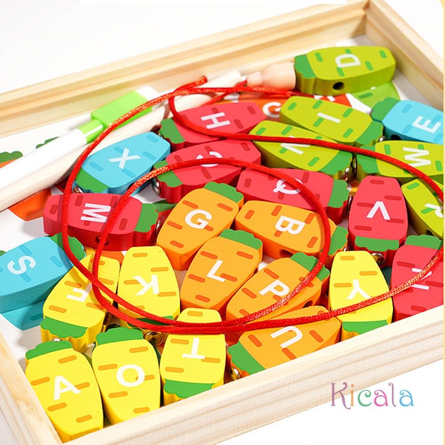 Kids Wooden Fishing Game Toys Gifts Early Education Alphabet Number Cognitive Toys Children Interactive Games Toys for Gifts