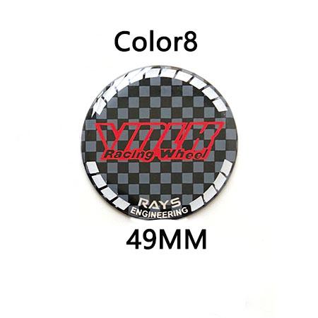 4PCS/Lot 49MMM OLK RAYS SSR ENKEICar Wheel Center Hub Cap Sticker Car Badge Emblem Sticker