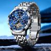 Tourbillon Watch for Men Waterproof Stainles Steel Hand Clock Date Men's Watches Luxury Brand Wristwatch