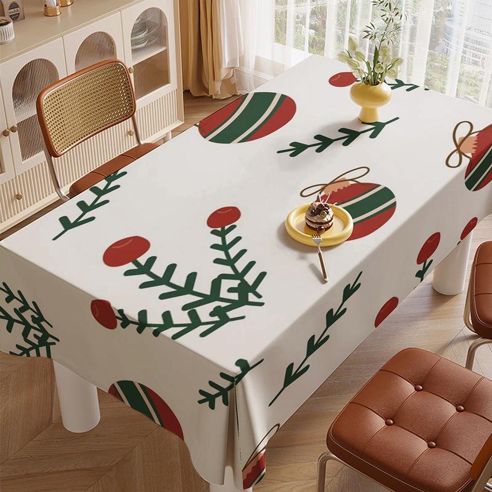 

Christmas-Themed Decorative Tableclothkitchen Restaurant Tablecloth Outdoor Picnic Tablecloth Holiday Party Decoration 140x180cm