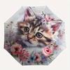 1pc Appealing Kitten & Flower Automatic Opening and Closing Umbrella - Suitable for Various Occasions, Outdoor Activities, Lightweight and Durabl