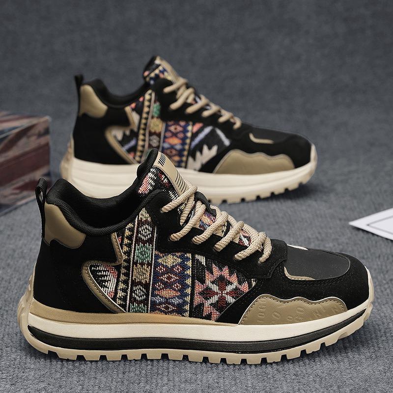 Embroidered father shoes men s spring new comfortable cloth versatile high-top outdoor light casual men s shoes 40 2700₽