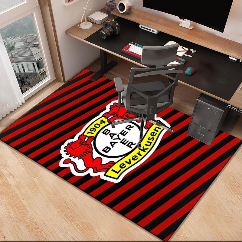 Fußballverein Wappen Löwe Büro Teppich Stuhlmatte, Spielteppich, Geeignet für Eingangsbereich, Schlafzimmer, Wohnzimmer, Schreibtisch, Weihnachtsgeschenk