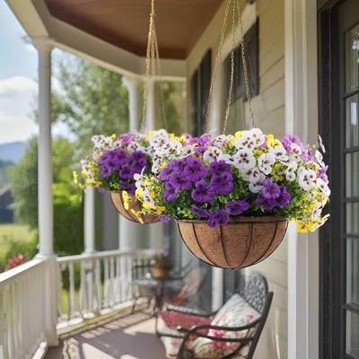 Reusable Artificial Pansy Flowers Plastic Faux Pansy Flowers UV Resistant Flowers Wedding Party