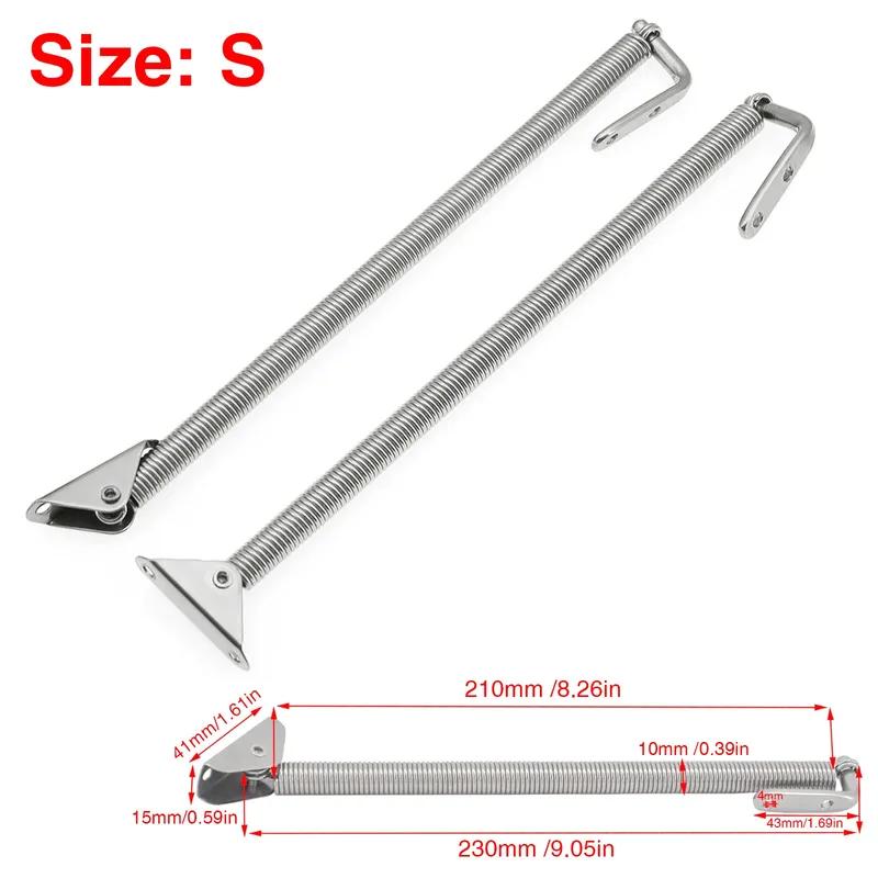 Boats Accessories Stainless Steel 230mm 260mm Marine Spring Hatch Support Deck Cabin Door Porthole Door Hatch Support Spring