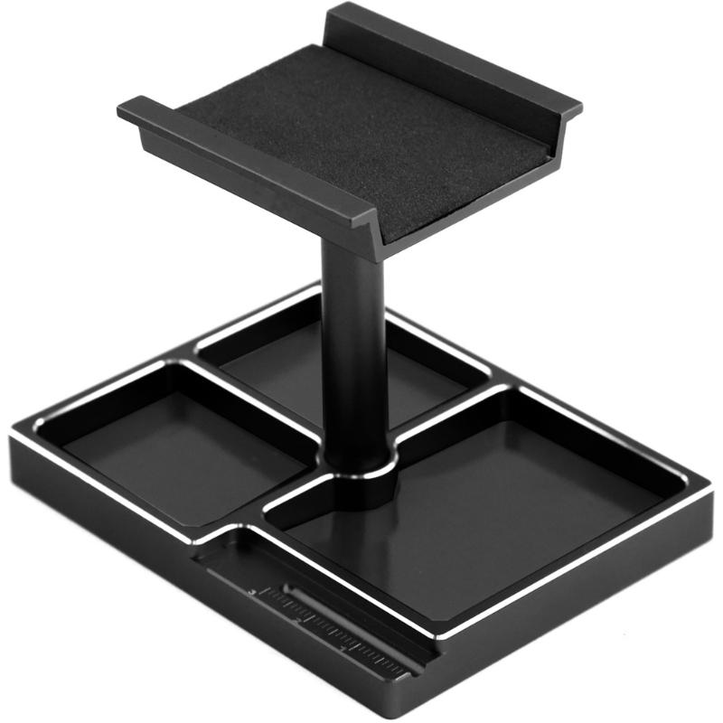 

Алюминиевый дистанционно управляемый рабочий стенд для ремонта автомобилей, инструмент для ремонта, вращение на 360 градусов, 1/18 1/24, рабочий стенд для технического обслуживания грузовиков чёрный