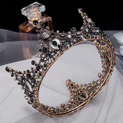 Νέο στυλ ατμοσφαιρικό μπαρόκ χρυσό νυφικό στέμμα τιάρα πριγκίπισσας αξεσουάρ νυφικού