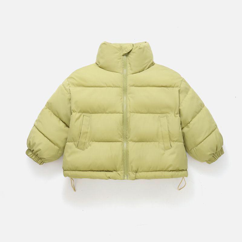 

Дитяче зимове пухове пальто в корейському стилі - Модне однотонне нашивне, вільного крою для хлопчиків та дівчаток 140 зелений