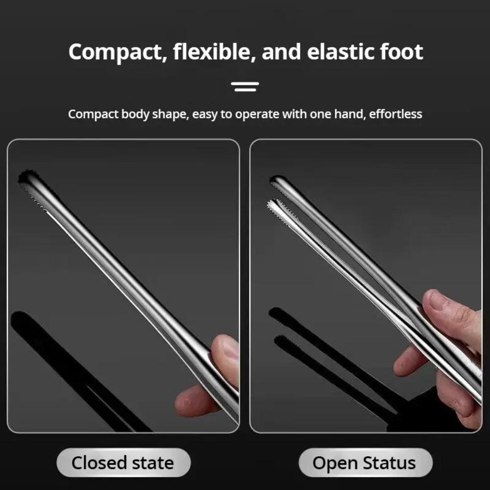 Stainless Steel Grill Tongs Food Clip BBQ Steak Clip Bread Tong Cooking Kitchen Gadgets Accessories Barbecue Tools