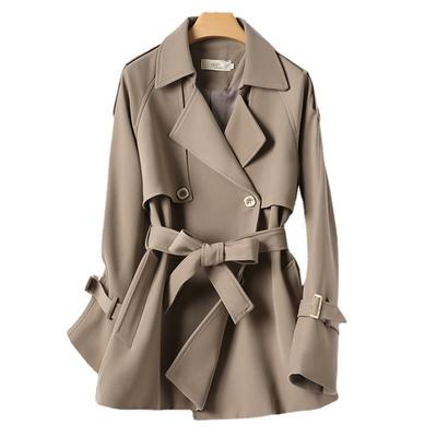 Women's British Windbreaker Women's Autumn New Casual Waist Slimming Lapel Short Jacket