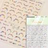 5D Mini Flowers Colorful Wreath Daisy Delicate Shiny Rhinestone Spring Self Adhesive NailArt Decorations Stickers Manicure Decal