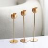 High-End French Metal Candle Holder: Elegant Single-Rod Design for Home Decor