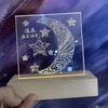 Resin Art Rectangle LED Lights Display Base Pedestal Crystal Wooden Lighted Base Stand Night LED Light Lamp Base LED