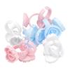 100 PCS Disposable Heart-shaped Plastic Glue Ring Cup Eyelash Extension Tattoo Pigment Holder Pallet Lash Makeup Supplies Tools