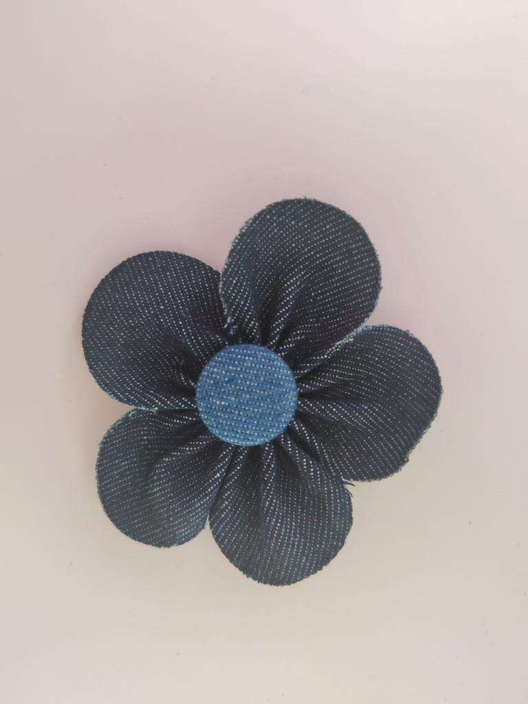 Neue Mode Retro Denim Stoff 8cm Blumen Accessoires DIY handgefertigt Kleidung Schuhe und Hüte Taschen Accessoires Zubehör