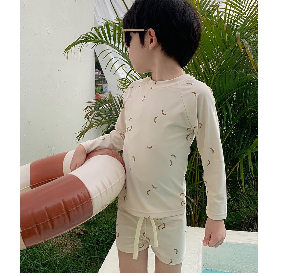Baby Boy Cartoon Banana Sunscreen Quick-Dry Swimsuit for Small & Medium Kids