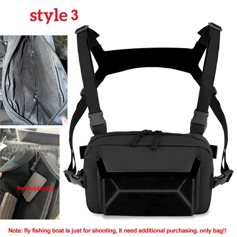 Fishing Chest Bag Men's Tactical Bags Waterproof Molle Nylon Climbing Camping Backpacks Outdoor Travel Vest Backpack Fanny Pack