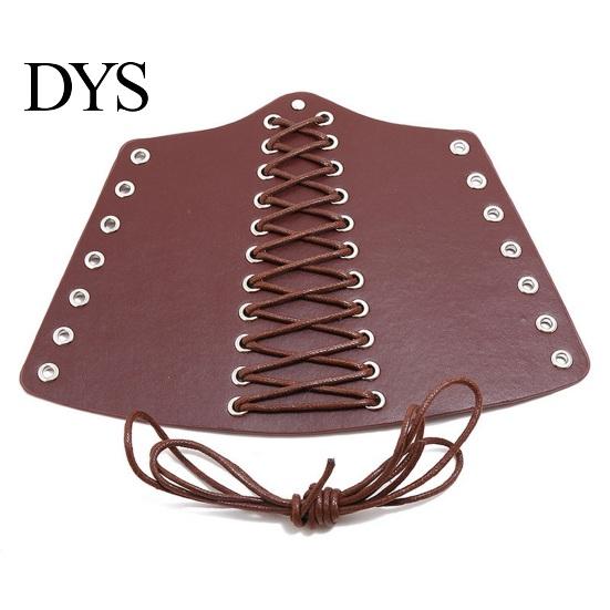 Medieval Punk Wrist Guard Vintage Stylish Faux Leather Arm Cosplay Lace Up Belt Protector for Parties Festivals Costume Festive Csotume