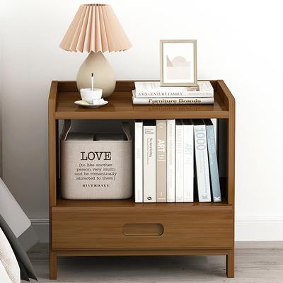 Nachttisch, einfache Schlafzimmer-Schließfach, Massivholz, einfache Nachttisch-Mehrschicht-Schmalschrank-Rack-Speicher