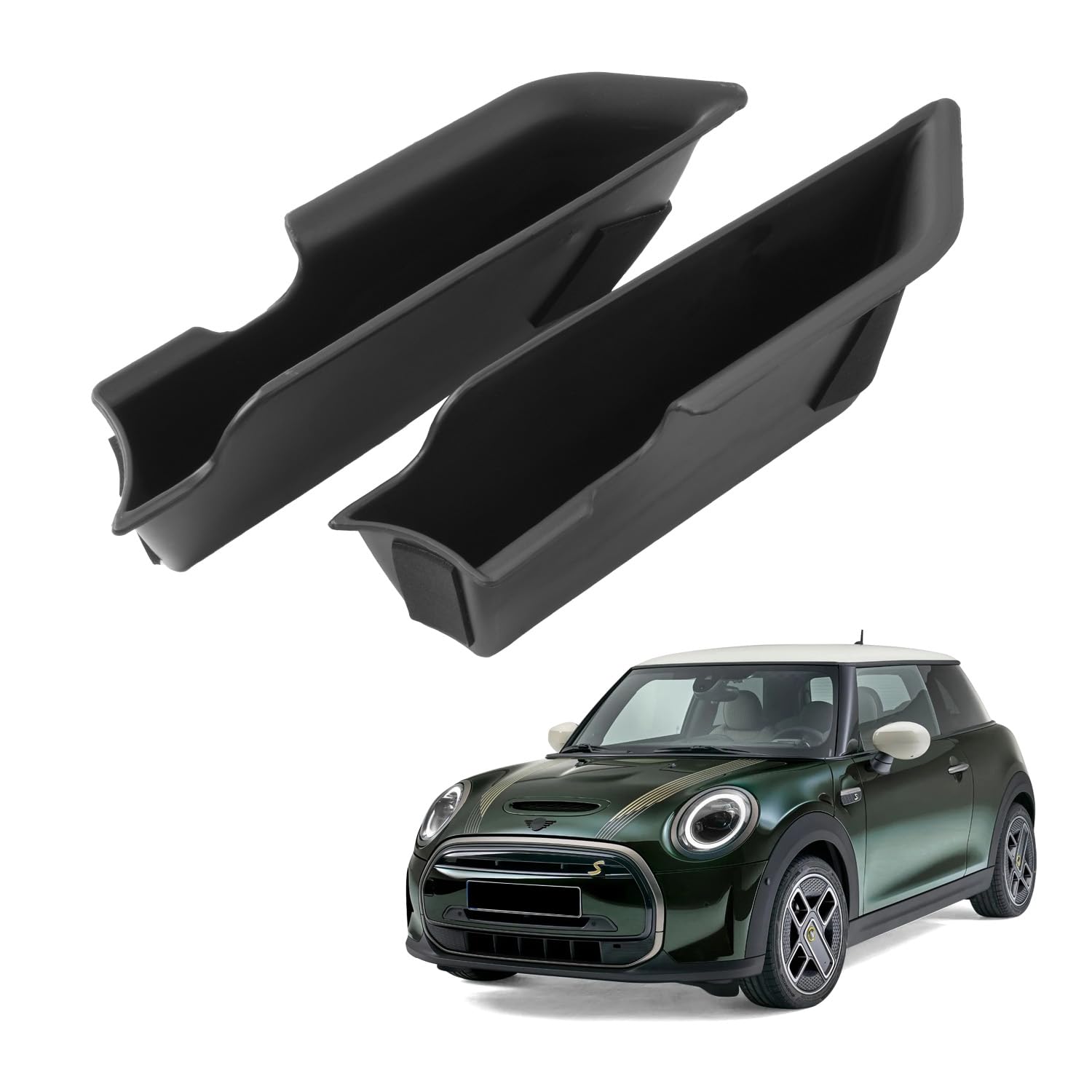 

HUAHAO Mini Cooper F56 Ручка двери MINI COOPER Дверной бокс Кастомные детали для Mini Cooper Автомобильное хранение Интерьерные кастомные детали Бокс, Лоток/Мусорное ведро, F56, чёрный