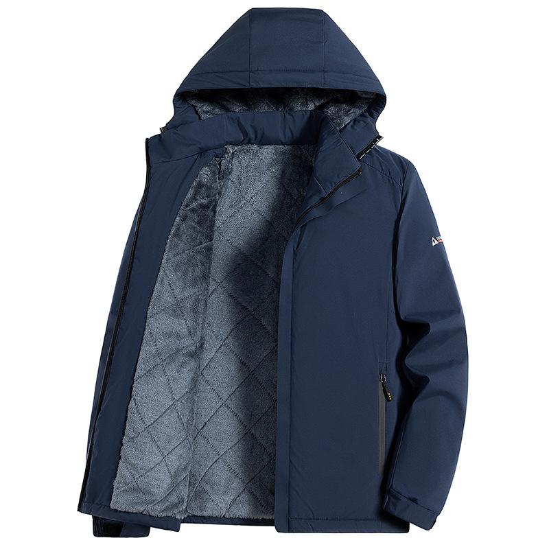 New Handsome Jacket Men's Winter Velvet Thickened Windproof Jacket Youth