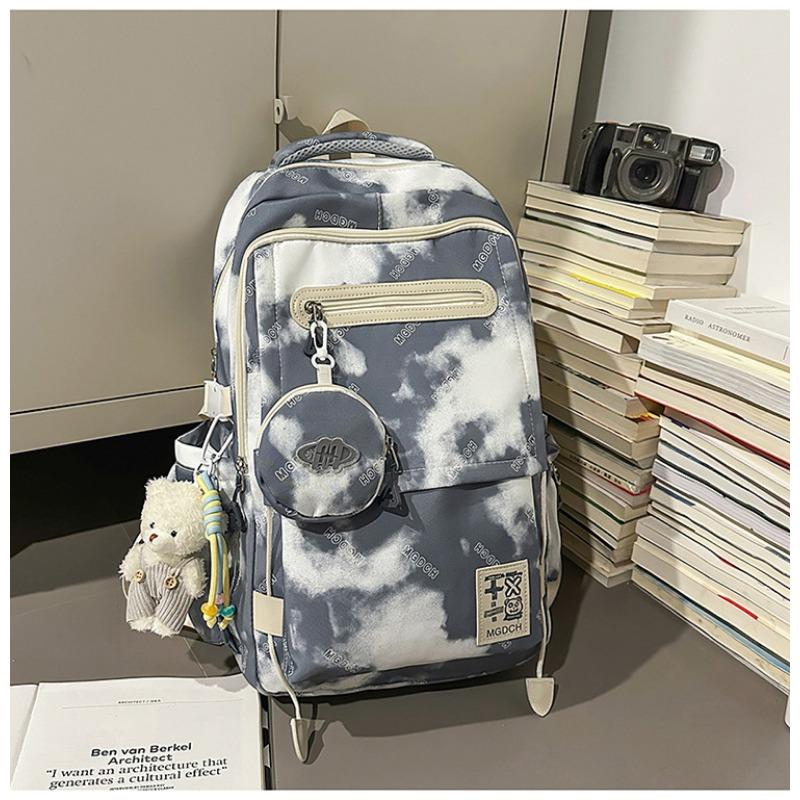 New High-value Tie-dye Contrasting Colors, Fresh and Sweet Backpack, Large-capacity Backpack for Junior High School Students
