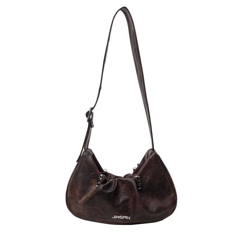 

Портативная сумка-подмышка в стиле ленивого шика высокой ценности, большая вместимость, модная, универсальная, для поездок на работу, трендовая женская сумка через плечо коричневый