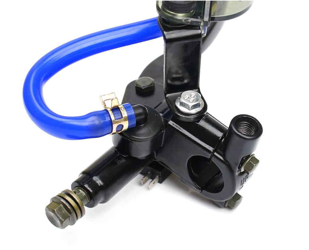 Hydraulischer Hauptbremszylinderhebel für Motorradbremse und -kupplung, universell, 7/8 Zoll, 22 mm, 12,7 mm Kolben, Straßenmotorrad, mit abnehmbarem Flüssigkeitstank