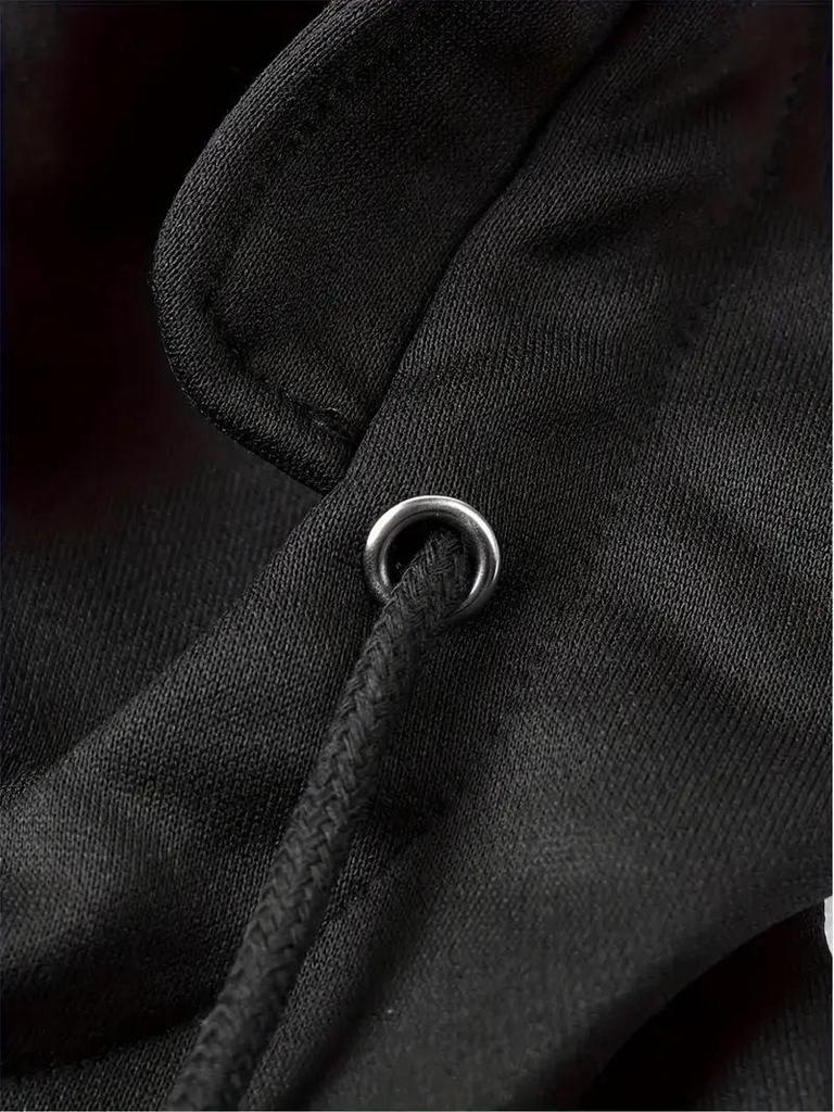 Men's Hooded Solid Color American Style Jacket - Trendy Autumn/Spring Sportswear