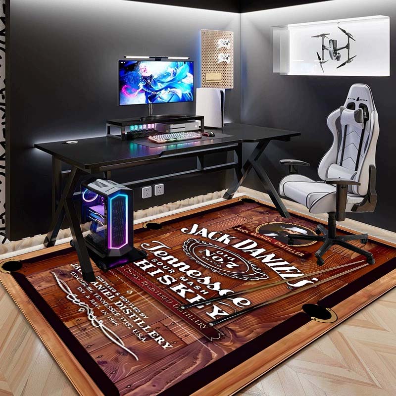 Verkrijgbaar in meerdere maten. J-Jack D-Daniels Bedrukte Yogamat, Woondecoratie, Woonkamer, Slaapkamer, Antislip Mat, Cadeau.