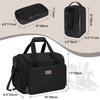 BAFASO Barber Tool Bag Black, Hairdressing & Grooming Supplies Organizer with Dividers, 2 Storage Pouches & Insulated Lining, Bag Only