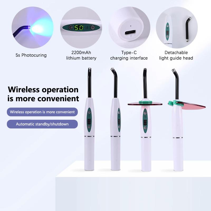 Dental Wireless Quick 1 Second Led Curing Light Curable Resin Oral Hygiene Wireless Device Led Dental Popolymerized Lamp