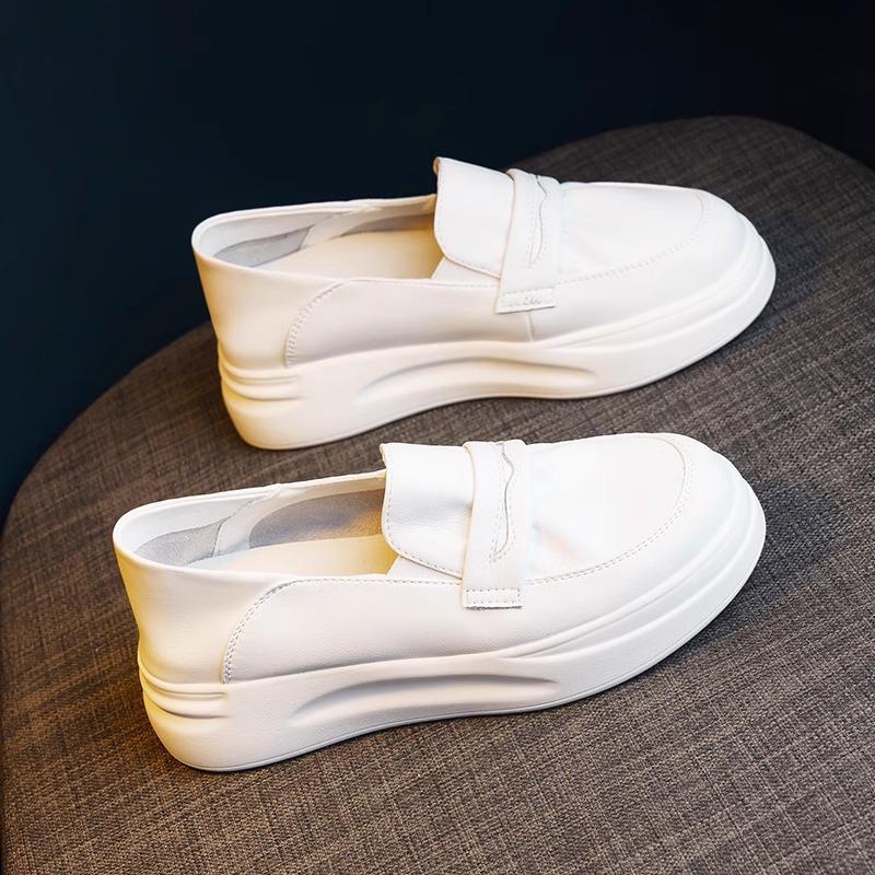 

Little white shoes women s shoes new spring nurse shoes platform muffin one pedal casual sports shoes solid color versatile 34 белый