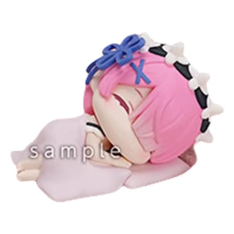 Re Starting Life Another World Sleeping Series Gashapon Toys Rem Ram Anime Lovely Figure Model Ornaments ZERO in Kid Friendly Entertaining Fun Play