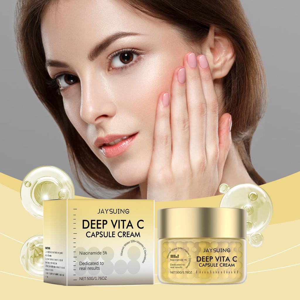 Jaysuing Vitamin C Golden Capsule Cream For Radiant Skin Brightening Moisturizing Treatment