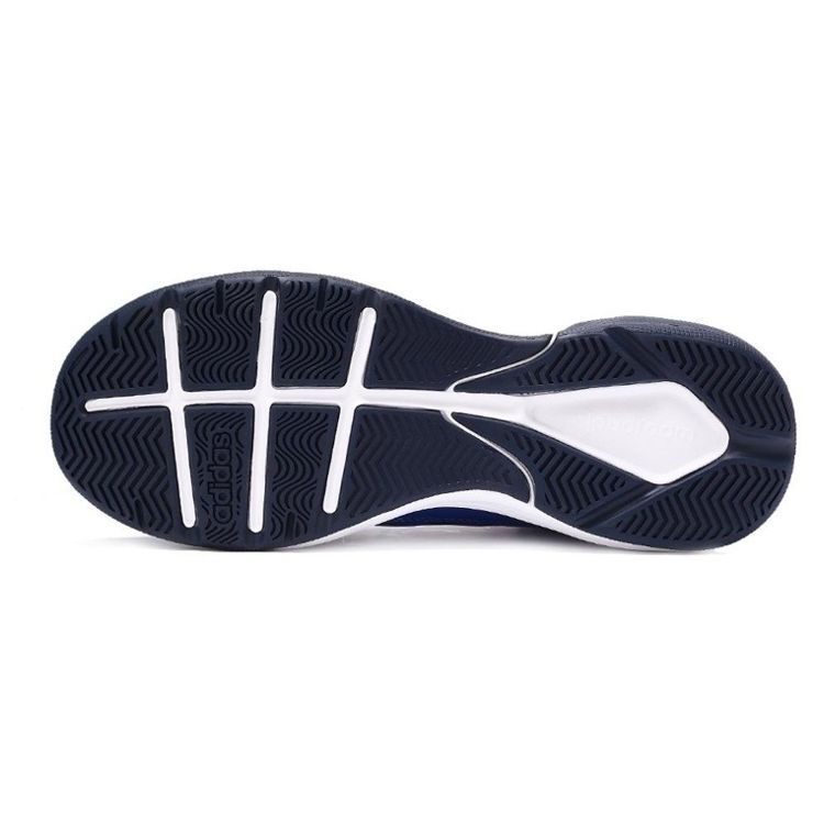 Adidas Cloudfoam Ilation Round Toe Lace-Up Non-Slip Durable Mid-Top Basketball Shoes Unisex Sneakers Blue AQ1558