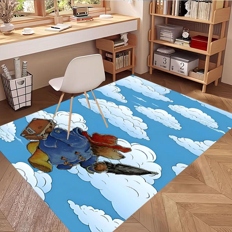 Paddington Bear Print Rug, Washable Floor Carpet, For Entryway Dorm Laundry Room Office Study, Home Decor Birthday Christmas Gift