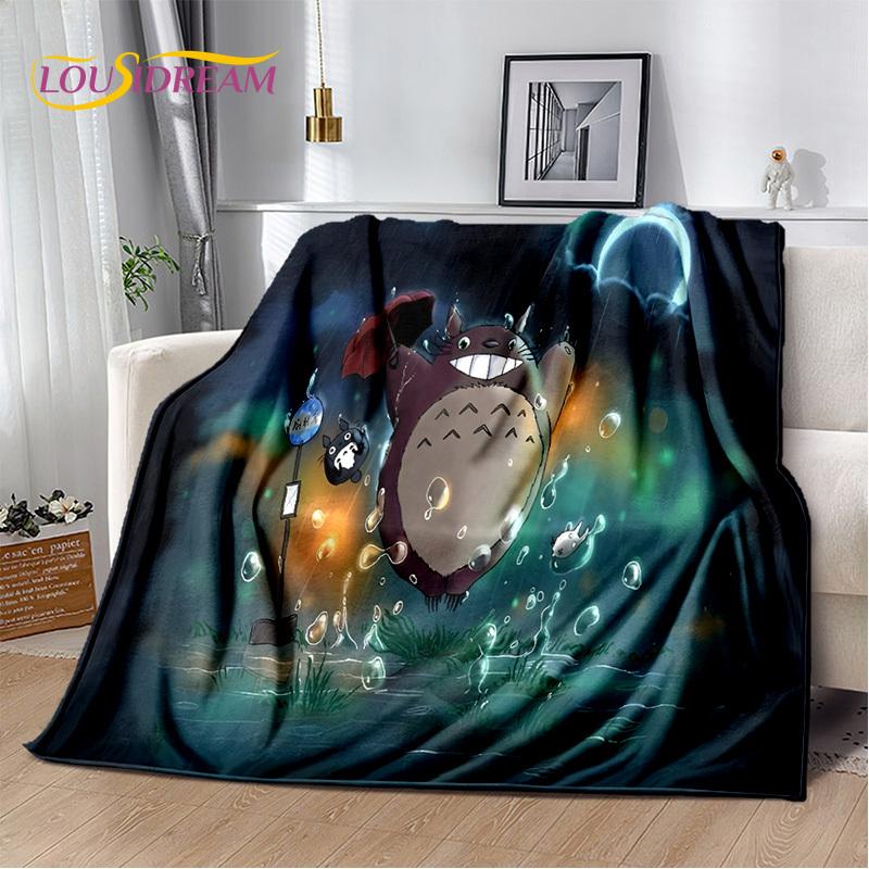 3D Japan Anime T0T0R0 Cartoon Soft Blanket,Soft Throw Blanket for Home Bedroom Bed Sofa Picnic Travel Cover Child Gift