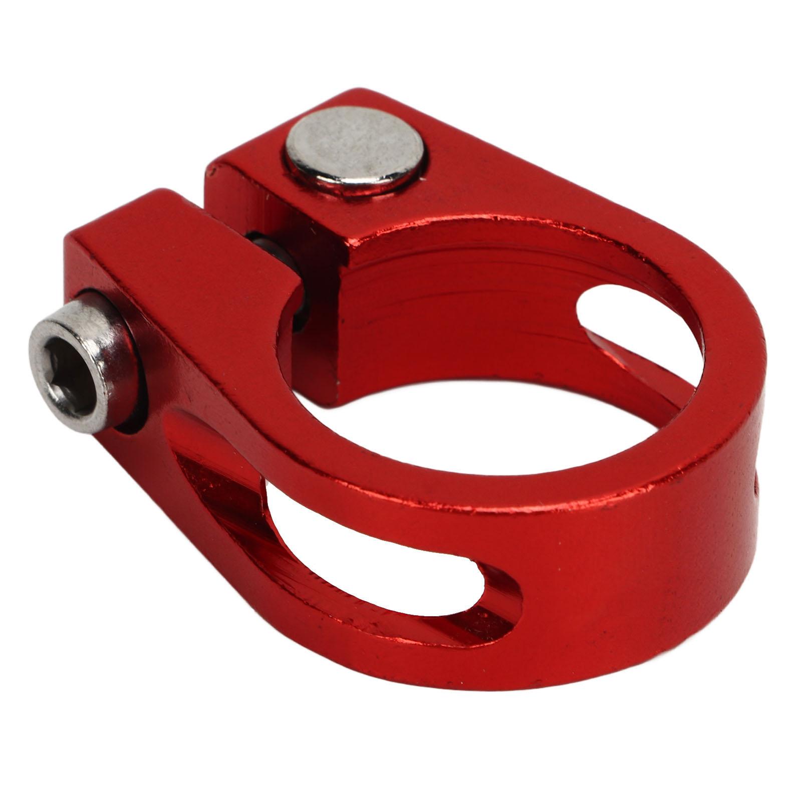 2 шт. Зажим подседельного штыря велосипеда Легкий Стильный Нержавеющий Быстросъемный Зажим для подседельного штыря велосипеда Красный красный